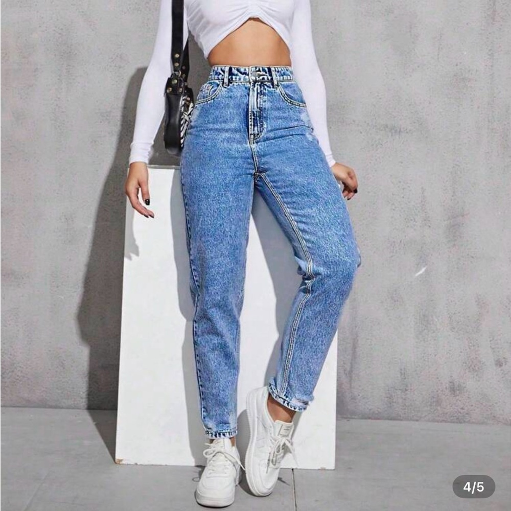 SHEIN -  High-Waisted Mom Jeans (New)